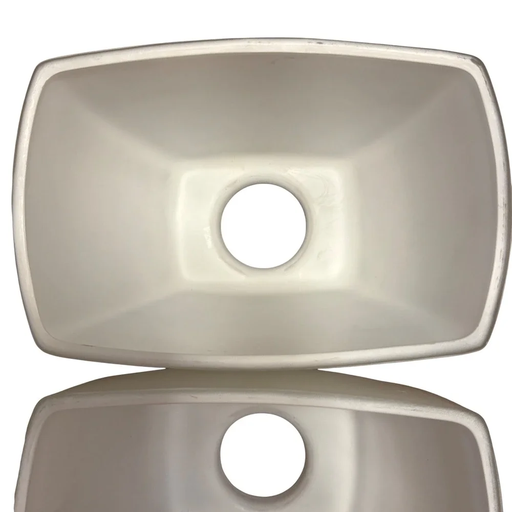 MCM White Frosted Glass Rectangular Bell Lamp Shade Replacement Globes Set of 4